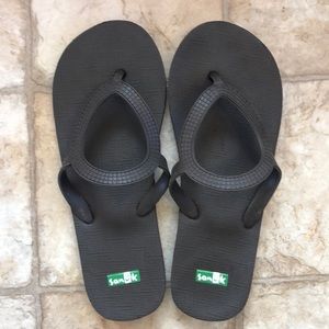 NEW Sanuk Ibiza flip flops chocolate brown size 8